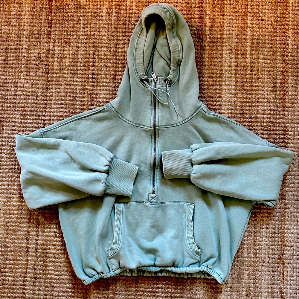 Free people quarter zip hoodie